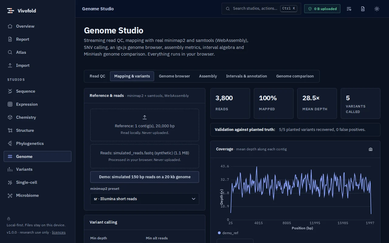 Screenshot of Nayancode Genome Studio